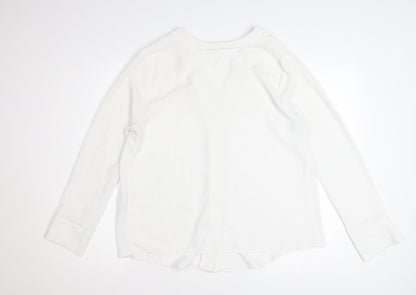 New Look Maternity White V-Neck Button-Up Long Sleeve Blouse UK 14