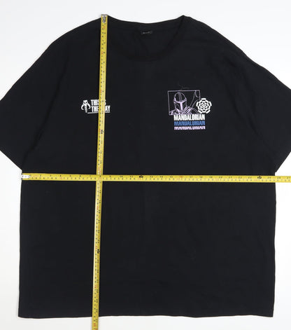 George Men’s Black Star Wars The Mandalorian 3XL Graphic T-Shirt