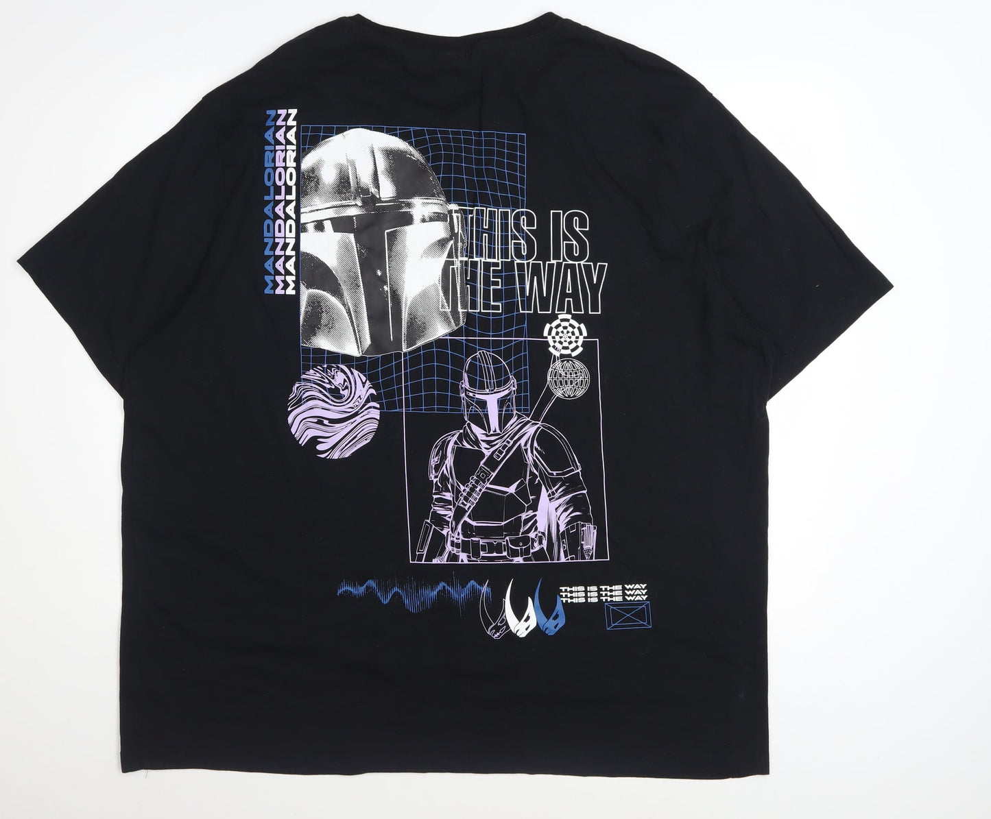 George Men’s Black Star Wars The Mandalorian 3XL Graphic T-Shirt