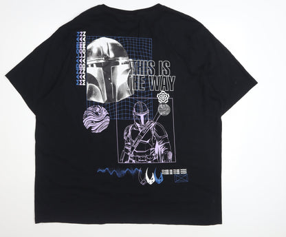 George Men’s Black Star Wars The Mandalorian 3XL Graphic T-Shirt