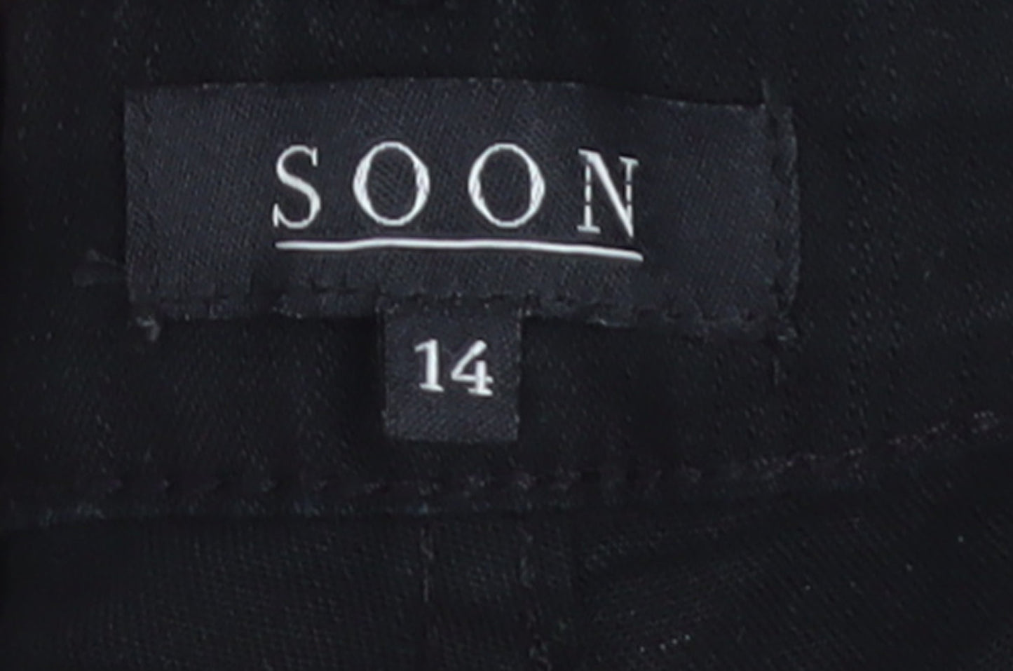 SOON Women's Black Stretch Straight Jeans Size 14 Regular