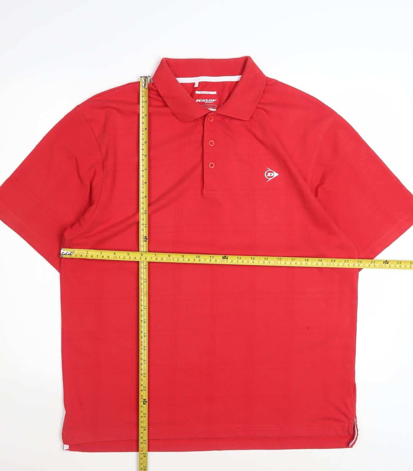 Dunlop Men Red Regular Fit Cotton Blend Polo Shirt Size L