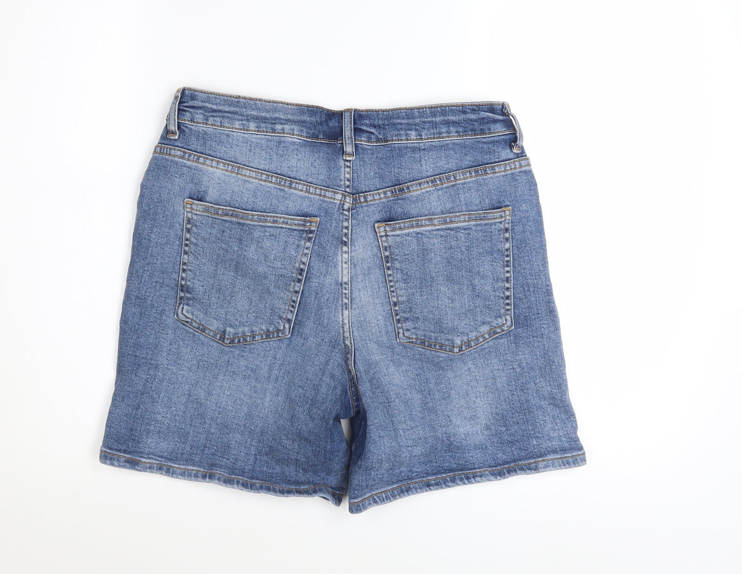 George Women Blue Denim Shorts Size 12 Classic 5-Pocket Style