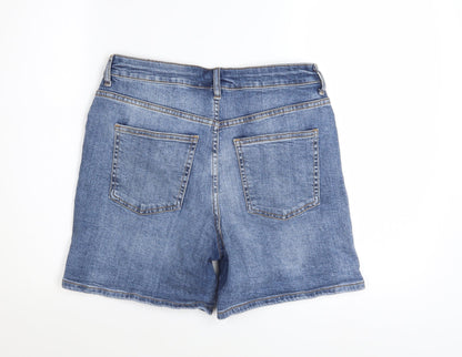 George Women Blue Denim Shorts Size 12 Classic 5-Pocket Style