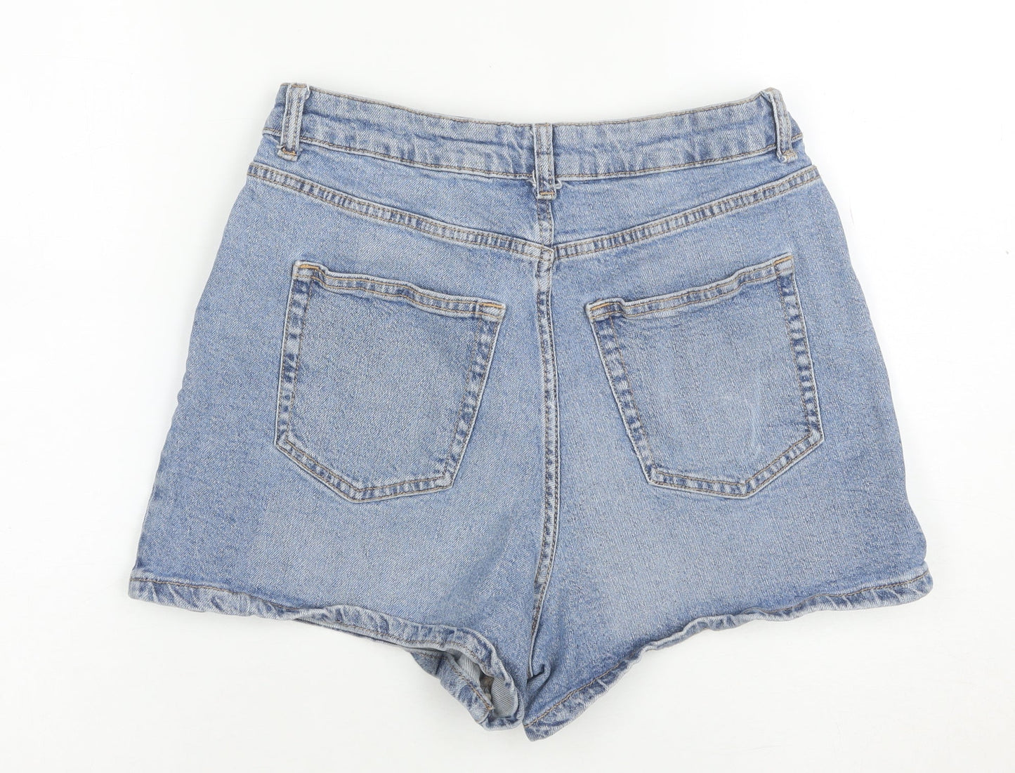 Denim Co. Women's Blue High Rise Mom Denim Shorts Size 10