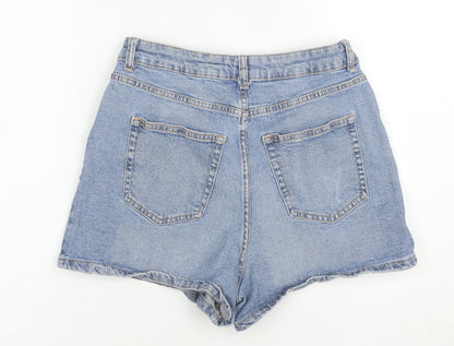 Denim Co. Women's Blue High Rise Mom Denim Shorts Size 10