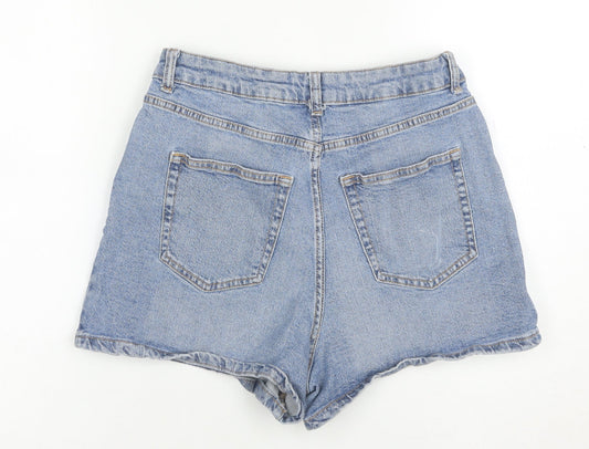 Denim Co. Women's Blue High Rise Mom Denim Shorts Size 10