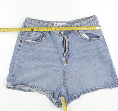 Denim Co. Women's Blue High Rise Mom Denim Shorts Size 10