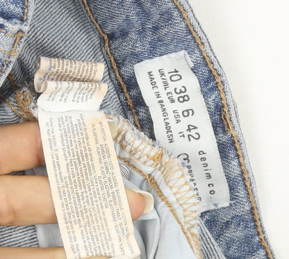 Denim Co. Women's Blue High Rise Mom Denim Shorts Size 10