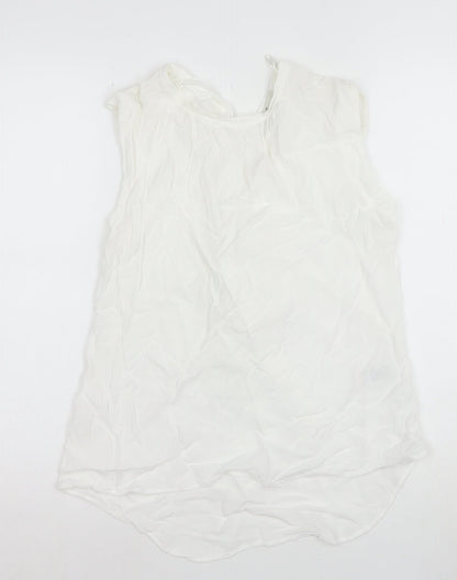 Next Women’s White Sleeveless Viscose Blouse Size 10