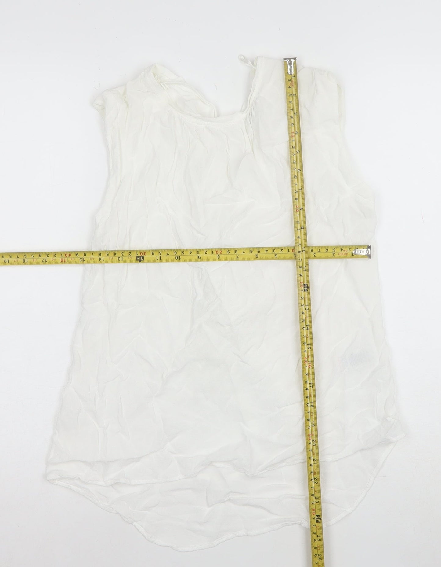 Next Women’s White Sleeveless Viscose Blouse Size 10