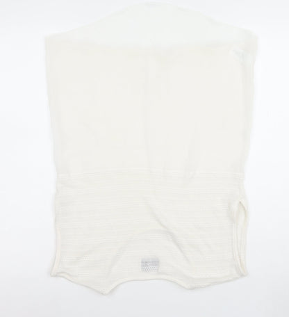 Next Women's Ivory Knit Sleeveless Crew Neck Top Size 10
