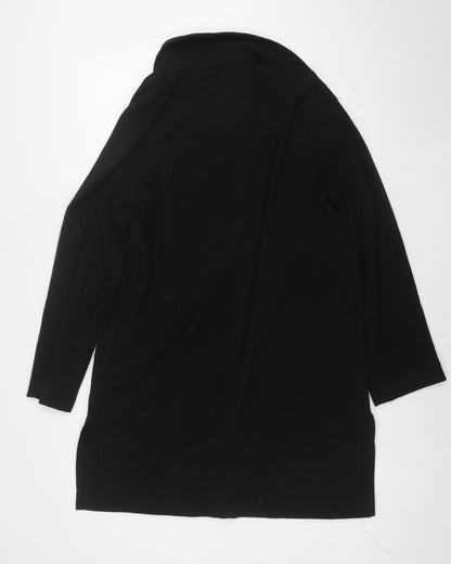 Warehouse Women’s Black Crepe Blazer Size 12 Regular Fit