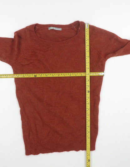 Marks and Spencer Women Brown Angora Blend Crew Neck Jumper Size 10