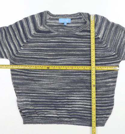 Next Women's Blue Striped Crew Neck Long Sleeve Pullover Jumper Size 10