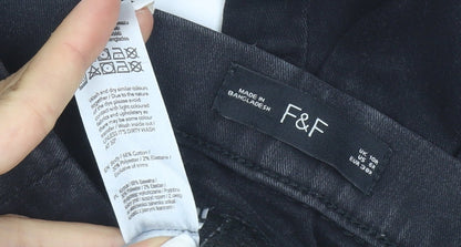 F&F Women’s Black Skinny Jeans Size 10 Stretch Cotton Blend