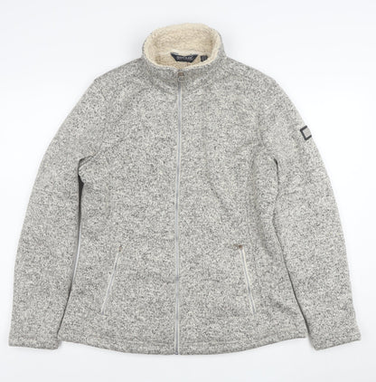 Regatta Great Outdoors Womens Grey Fleece Jacket UK 14 Full Zip Lined