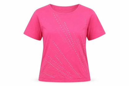 Mudd & Water Women’s Pink Studded Cotton T-Shirt XL