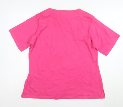 Mudd & Water Women’s Pink Studded Cotton T-Shirt XL