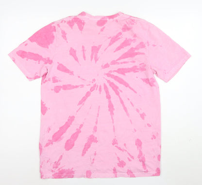 PSYCHIC HEARTS Women's Pink Tie-Dye Cali Malibu Cotton T-Shirt M