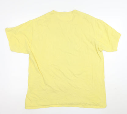 Port & Company Men's Yellow Funny Quote Graphic XL T-Shirt