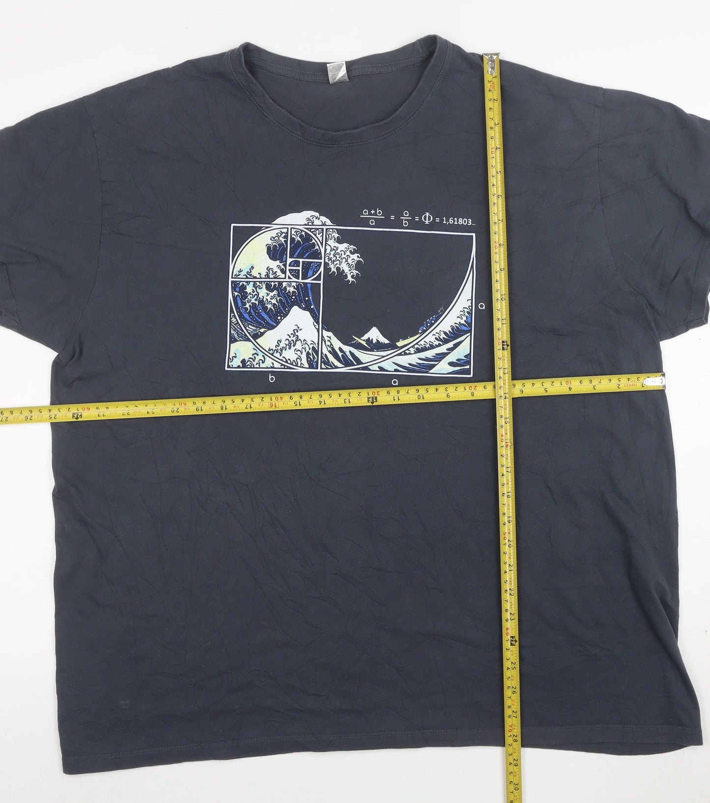 Pampling Unisex Adults Blue Art Graphic 3XL Cotton T-Shirt
