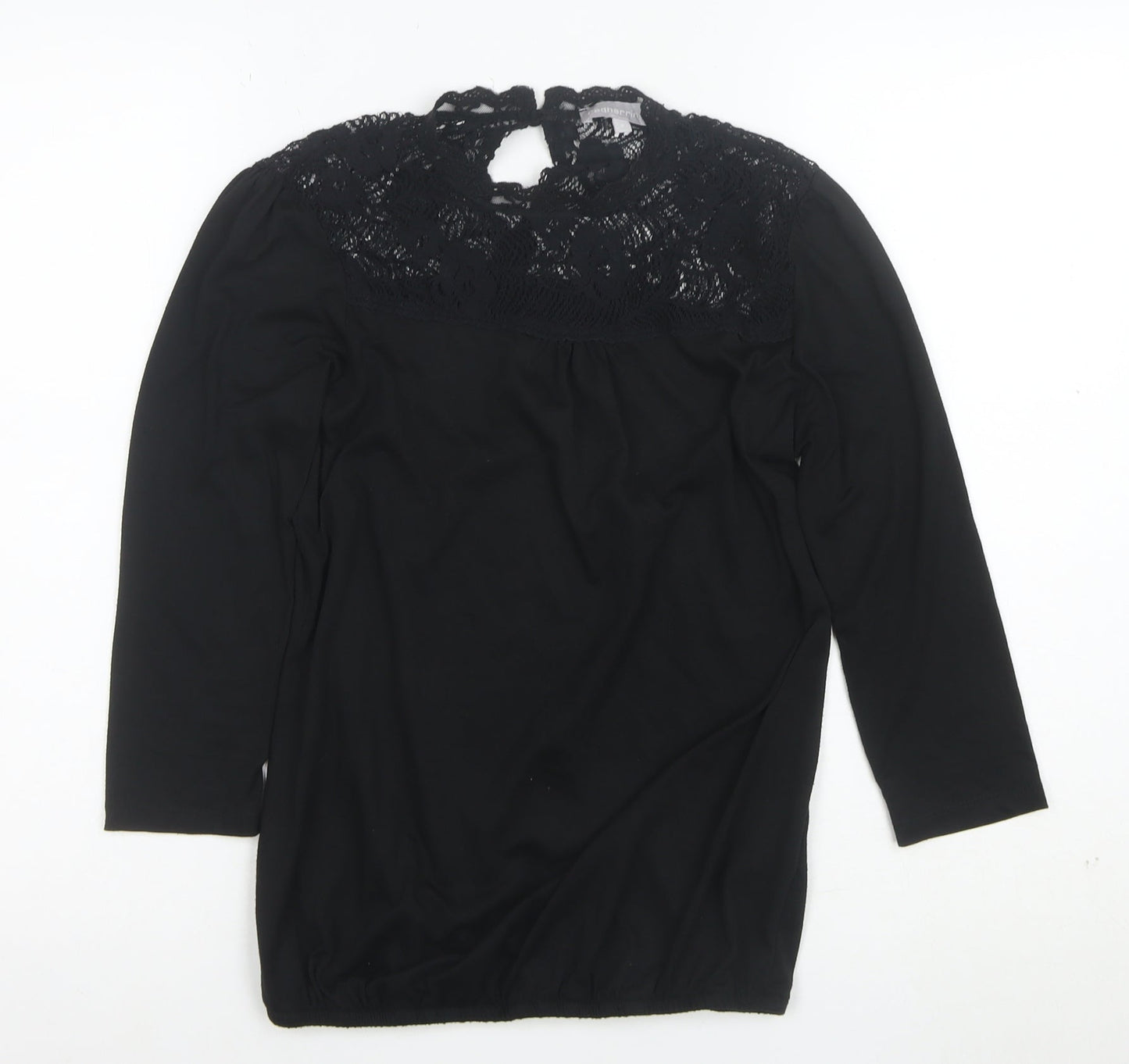 Red Herring Women’s Black Lace High Neck Blouse Size 8