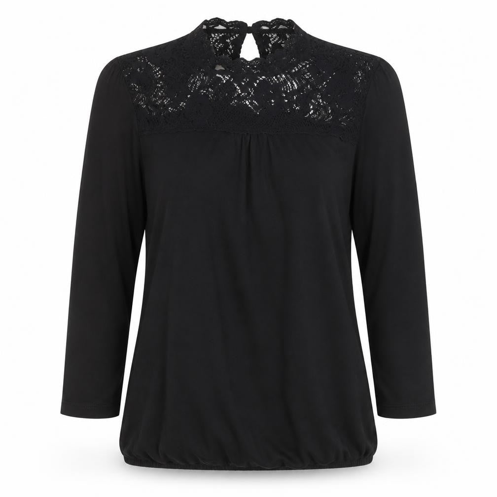 Red Herring Women’s Black Lace High Neck Blouse Size 8