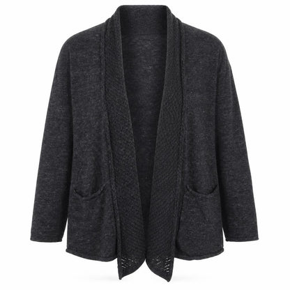 FatFace Women's Grey Cotton Open Knit Cardigan Size 12