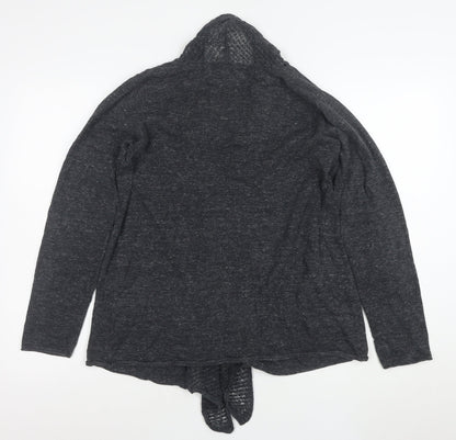 Fat Face Women's Grey Cotton Open Knit Cardigan Size 12