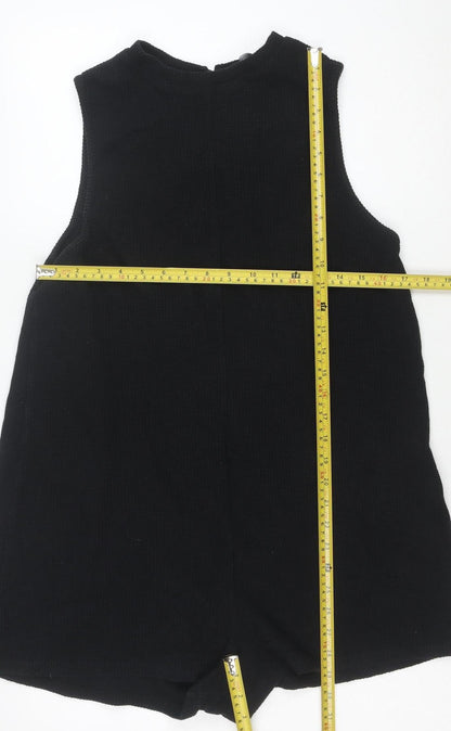 ASOS Women’s Black Sleeveless Knit Playsuit Size 14