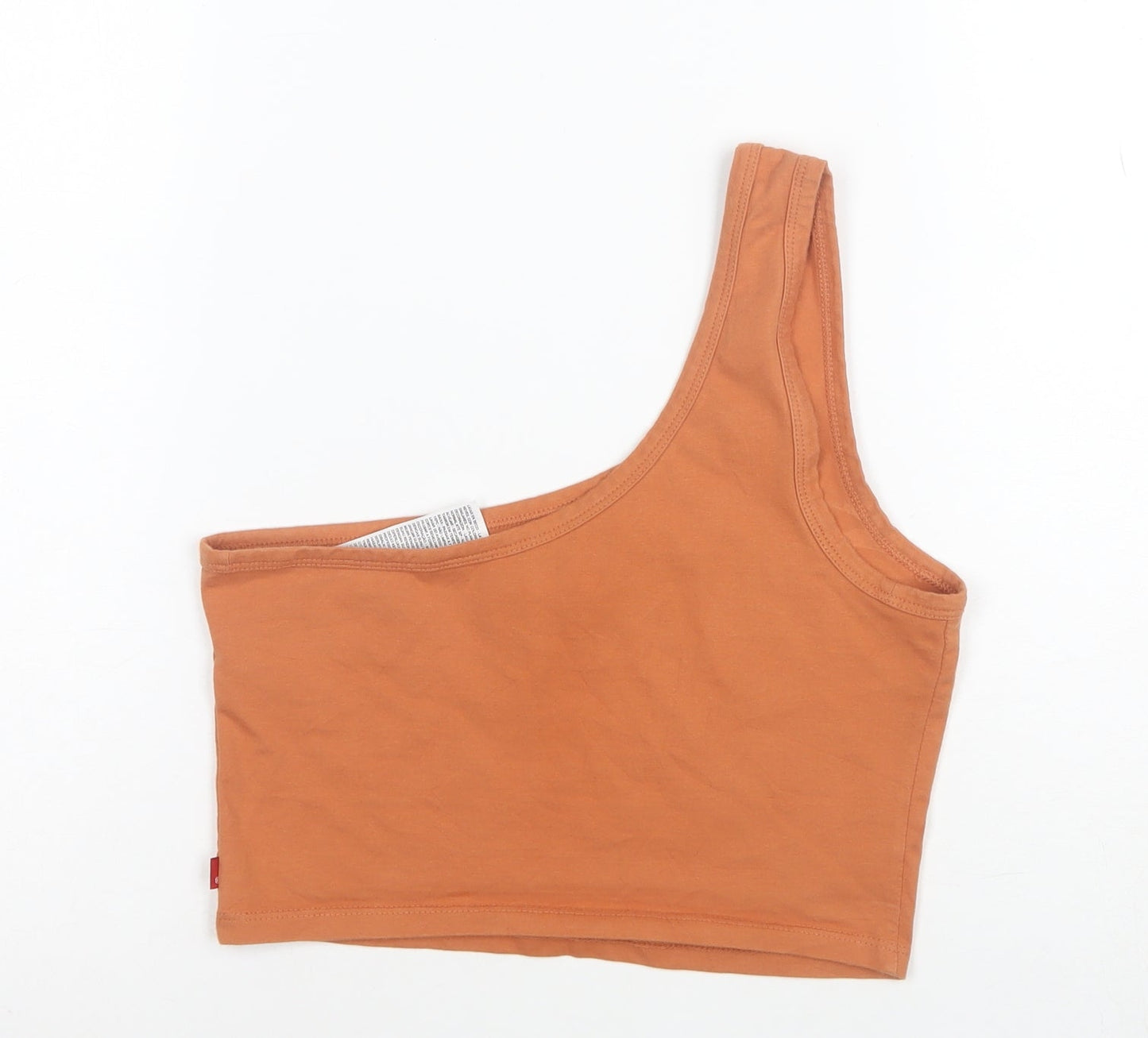 Levi's Womens Orange One Shoulder Cropped Tank Top XS
