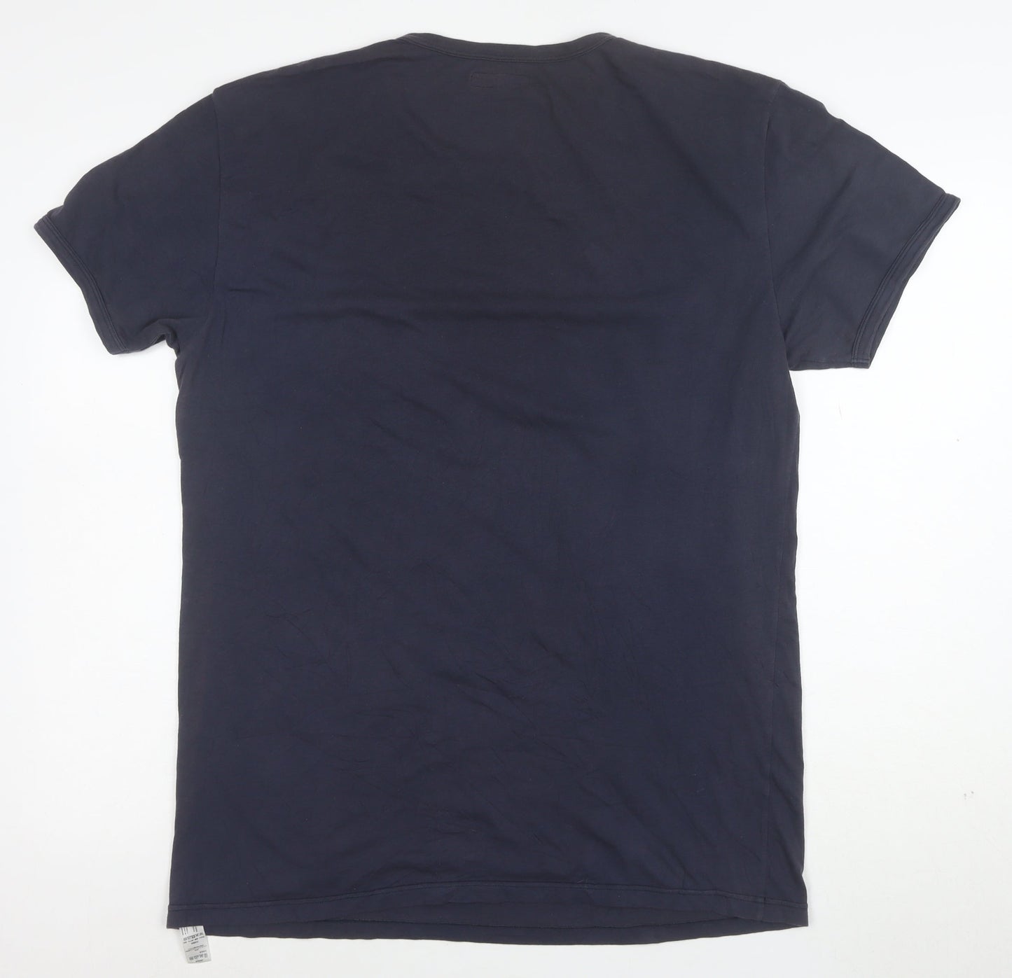 Emporio Armani Men's Blue XL Crew Neck Stretch Cotton T-Shirt
