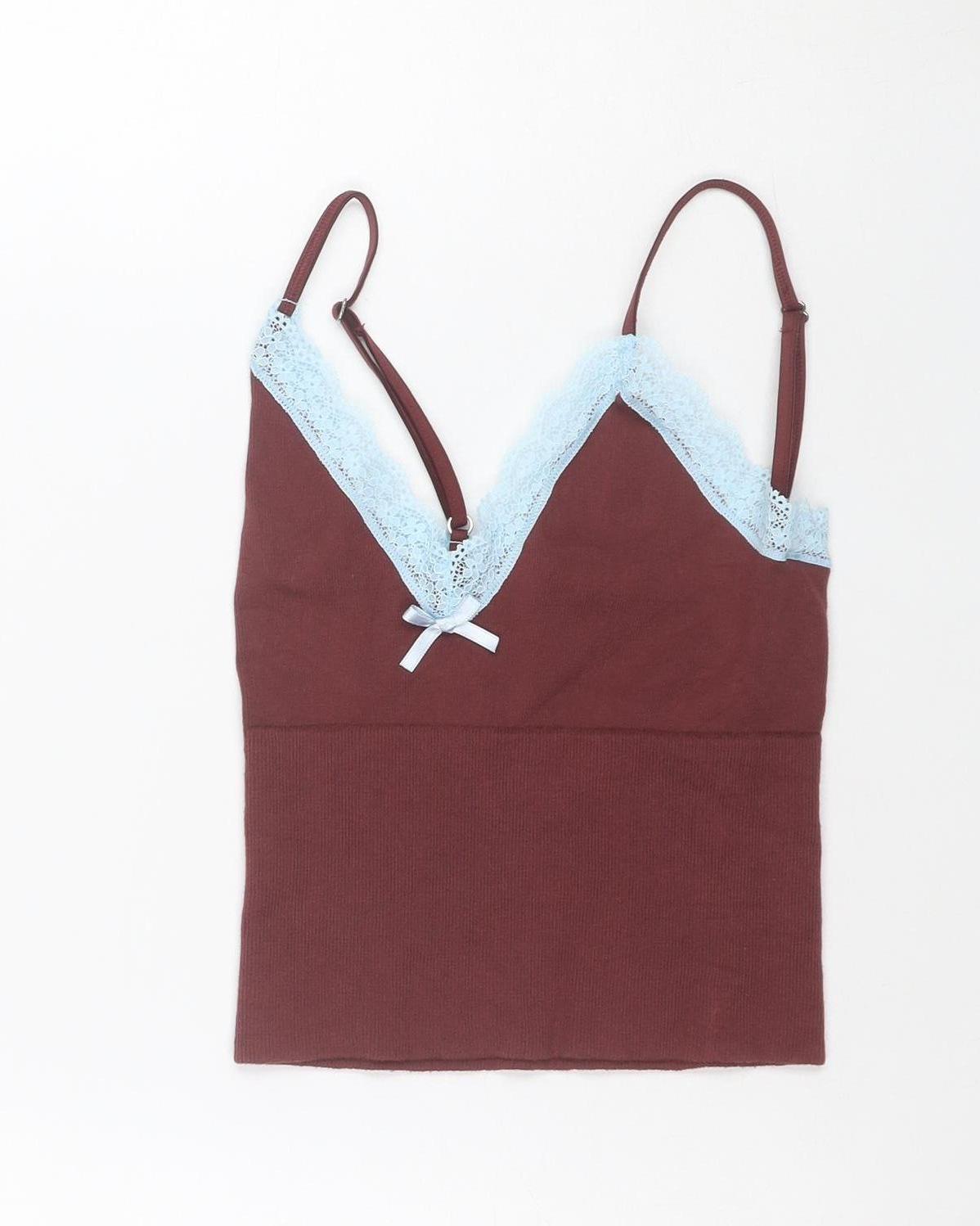 Urban Outfitters Women’s Brown Lace Trim Camisole Top Size M