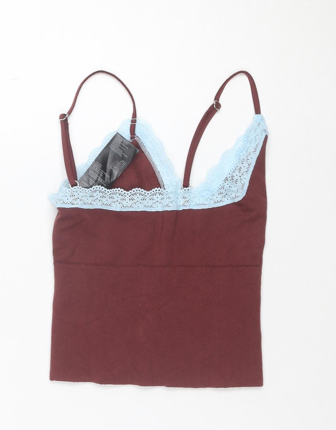 Urban Outfitters Women’s Brown Lace Trim Camisole Top Size M