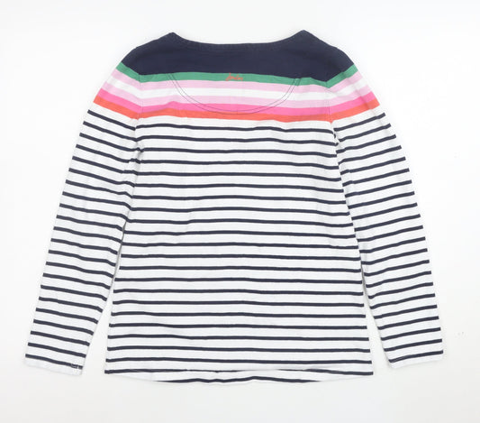 Joules Womens Multicoloured Striped Long Sleeve Cotton T-Shirt Size 12