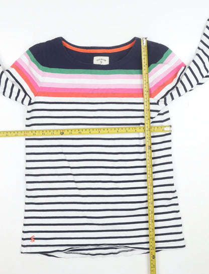 Joules Womens Multicoloured Striped Long Sleeve Cotton T-Shirt Size 12