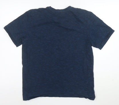Next Men's Blue Palm Beach Graphic Cotton T-Shirt Size M
