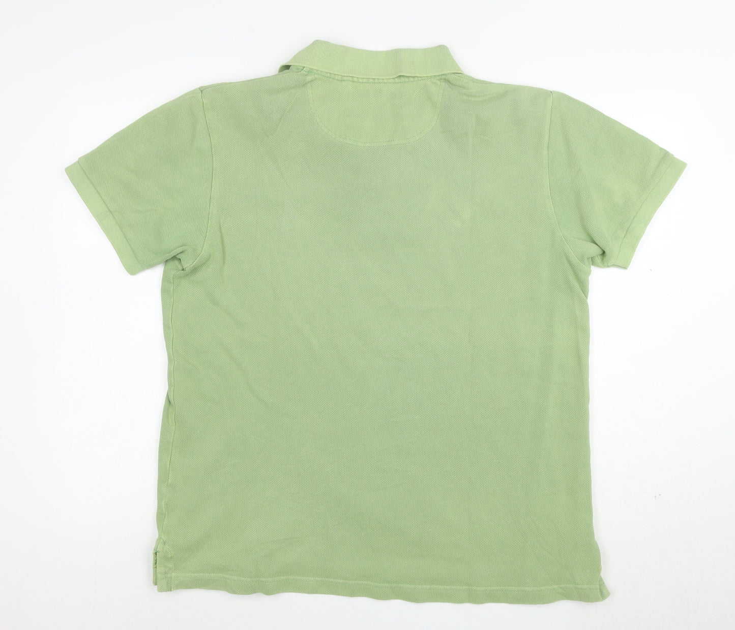 Mantaray Men’s Green Cotton Short Sleeve Polo Shirt Size L