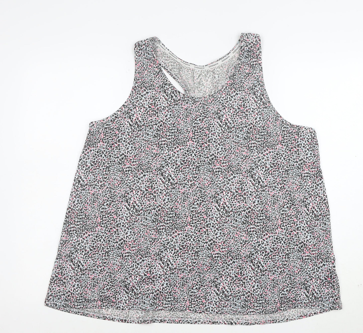 Goodmove Women’s Multicoloured Animal Print Sleeveless Tank Top Size 16