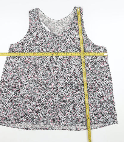 Goodmove Women’s Multicoloured Animal Print Sleeveless Tank Top Size 16