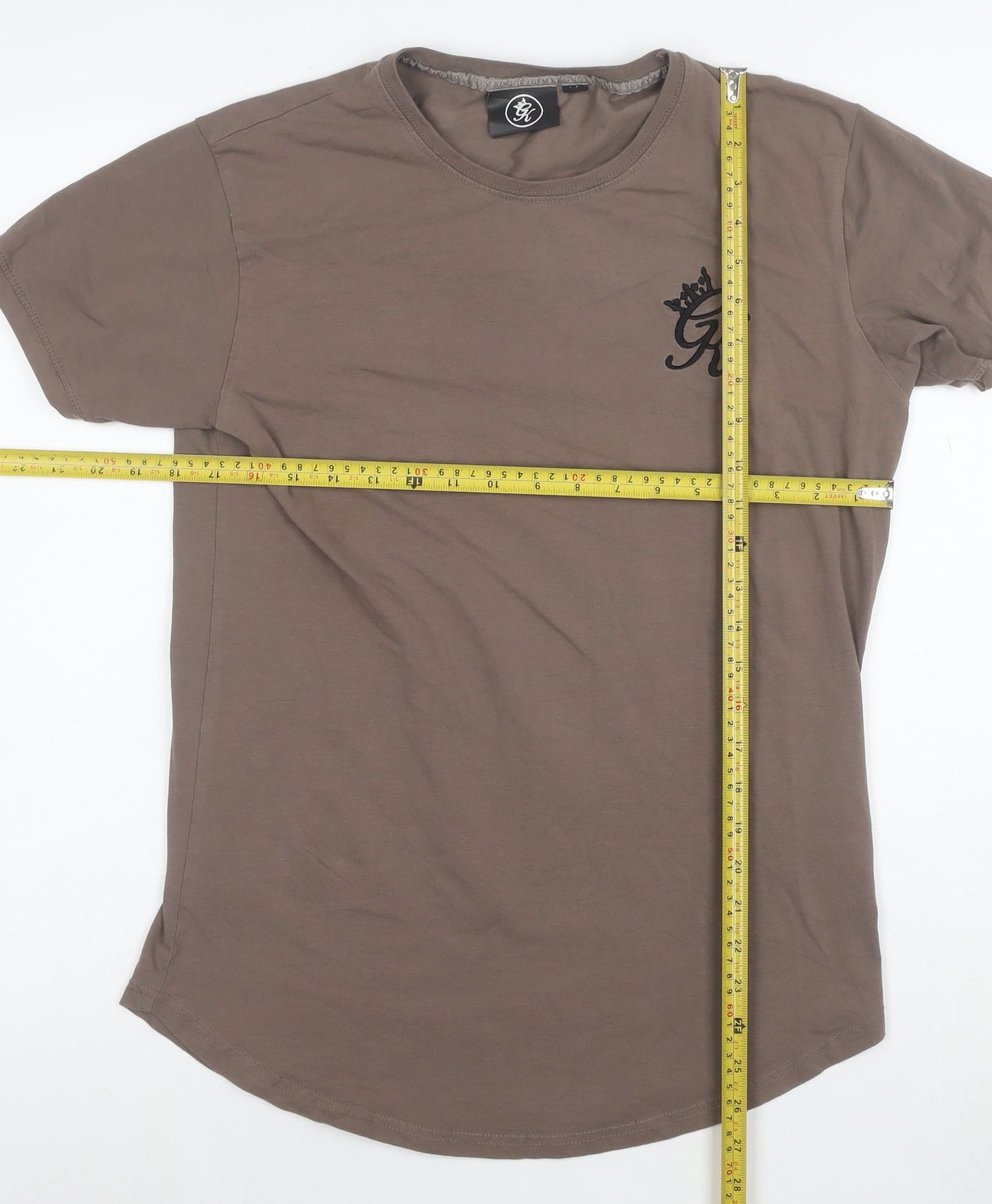 Gym King Men's Brown Crew Neck Short Sleeve T-Shirt Size M