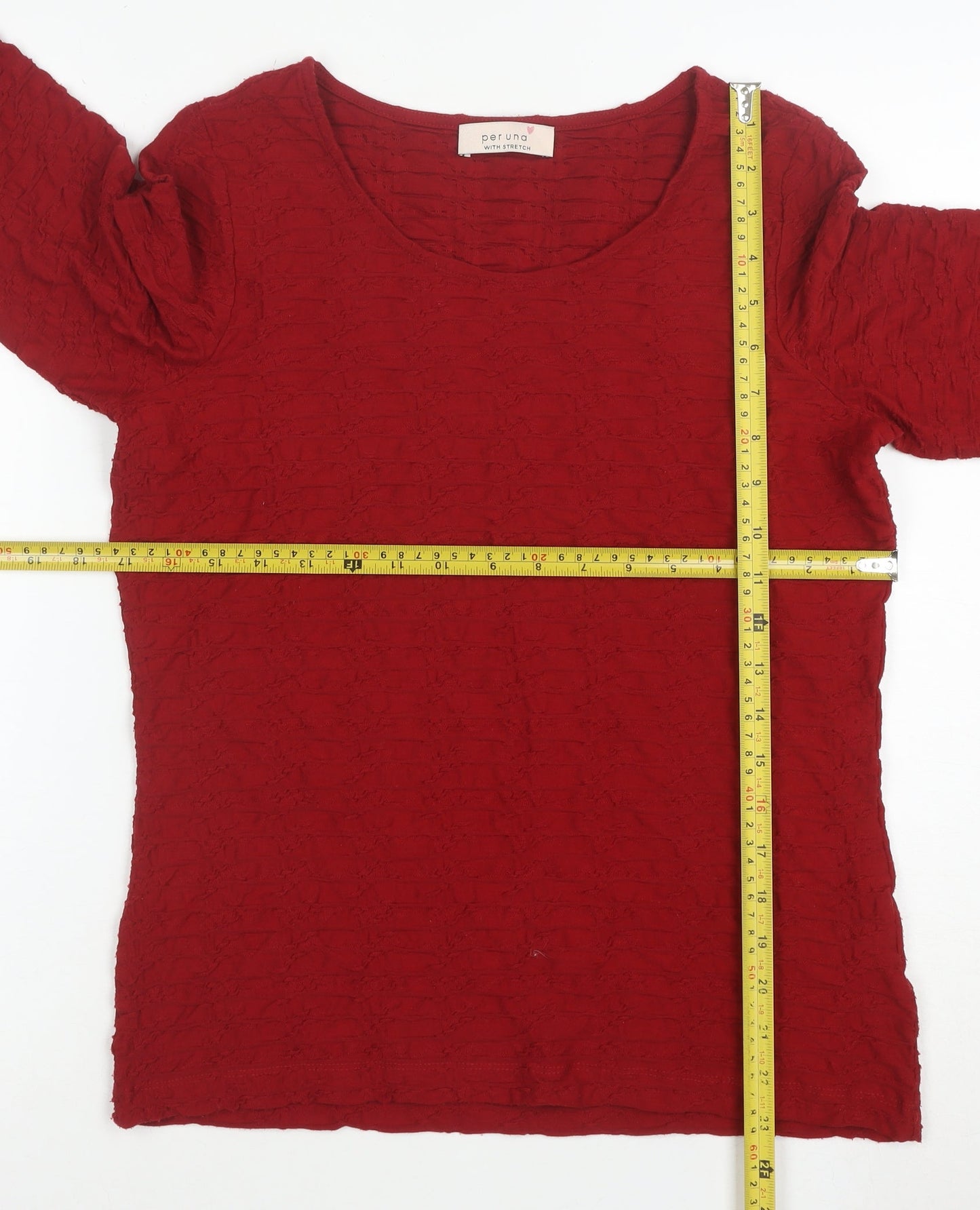 Marks and Spencer Women’s Red 3/4 Sleeve Stretch Blouse Size 10