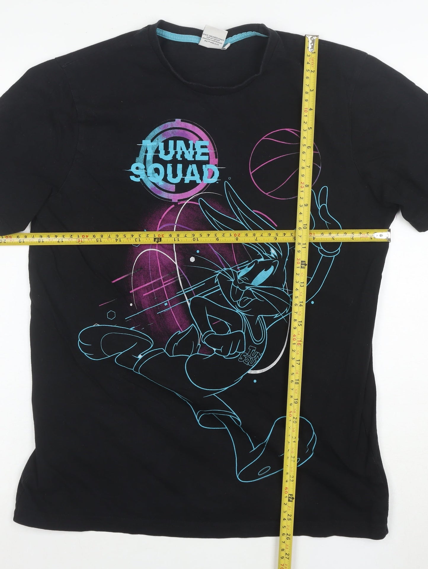 Space Jam Tune Squad Black Bugs Bunny Men's M Graphic T-Shirt