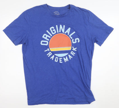 Jack & Jones Originals Blue XL Men's Graphic T-Shirt