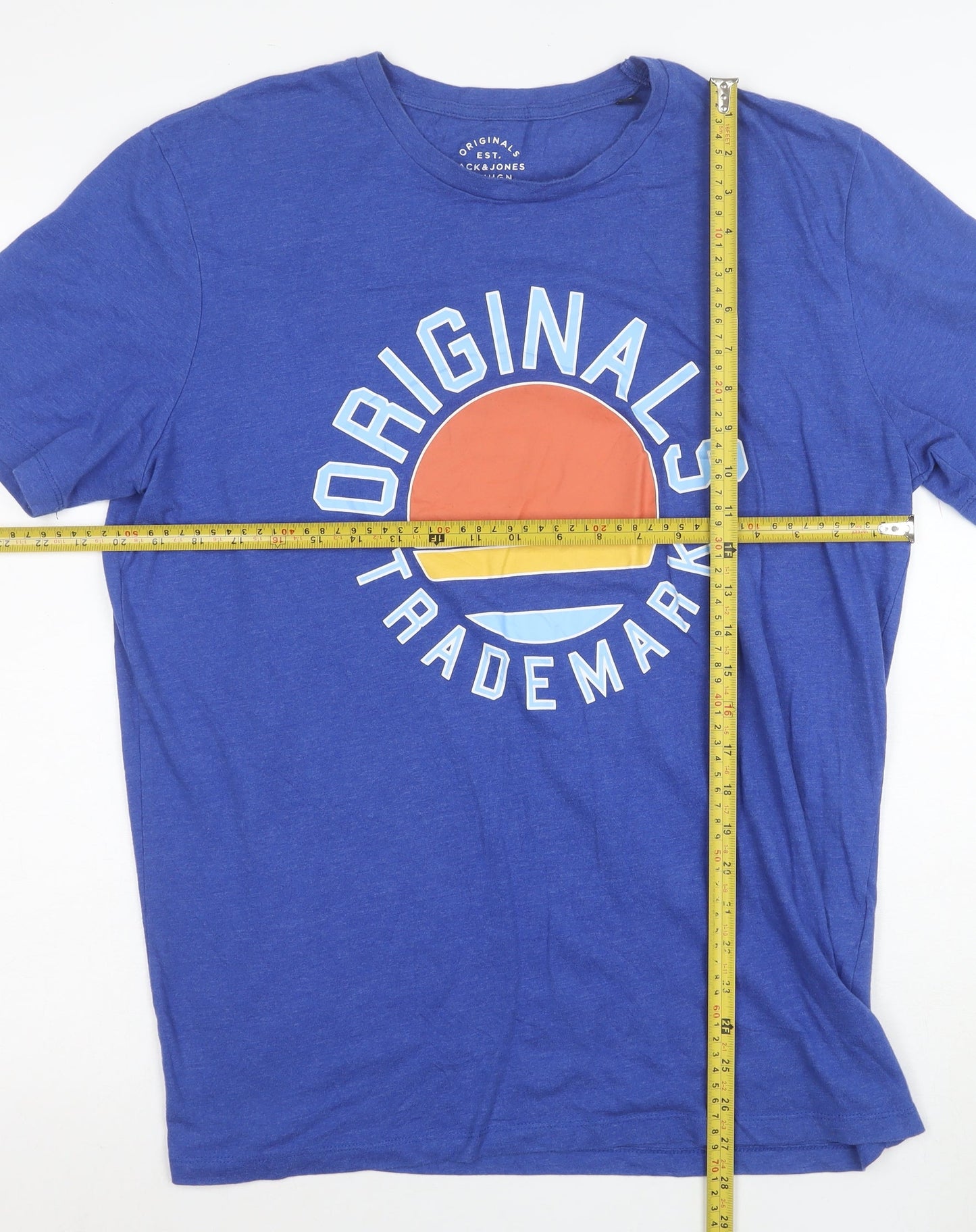 Jack & Jones Originals Blue XL Men's Graphic T-Shirt