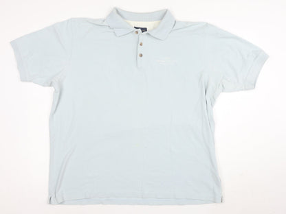 Henri Lloyd Men Blue 2XL Cotton Polo Shirt Classic Fit