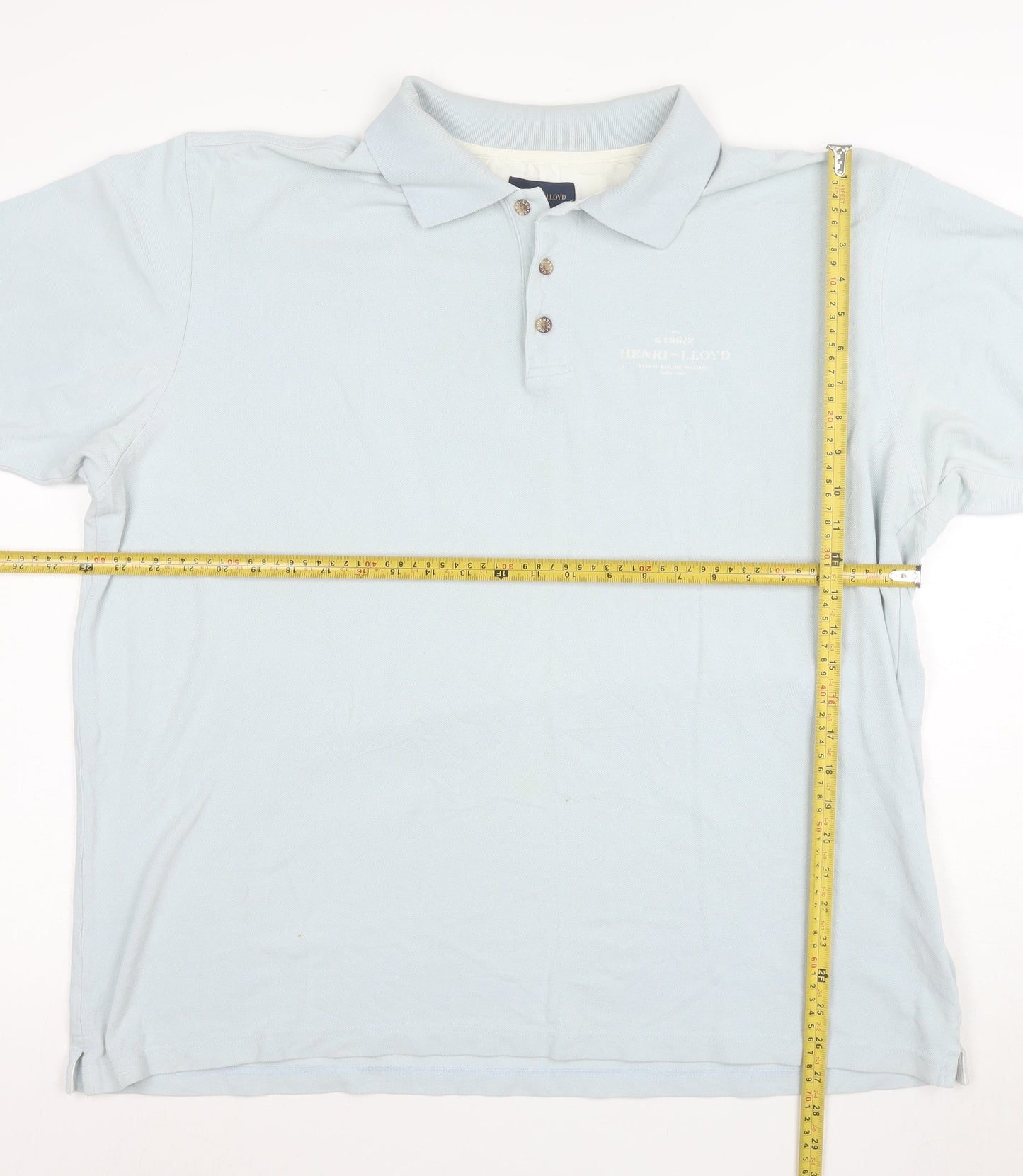 Henri Lloyd Men Blue 2XL Cotton Polo Shirt Classic Fit