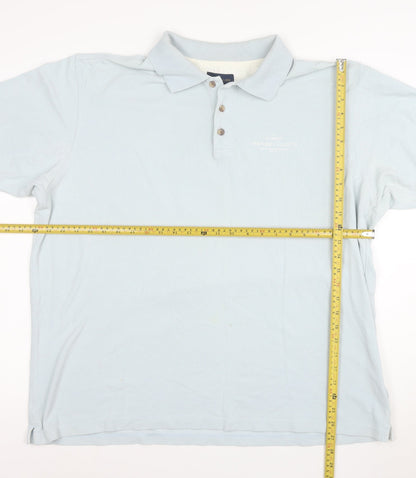 Henri Lloyd Men Blue 2XL Cotton Polo Shirt Classic Fit