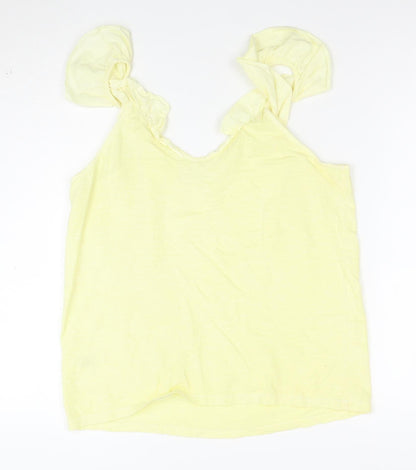 Hush Women's Yellow Cotton V-Neck Camisole Tank Top M